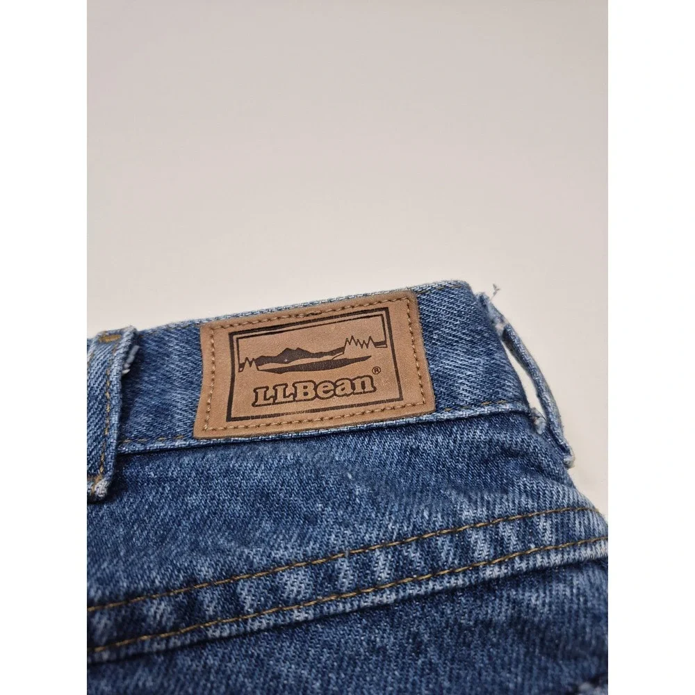 VTG L.L. Bean Jeans Mens 35x31 Blue Straight Leg Denim Regular Fit Made in USA